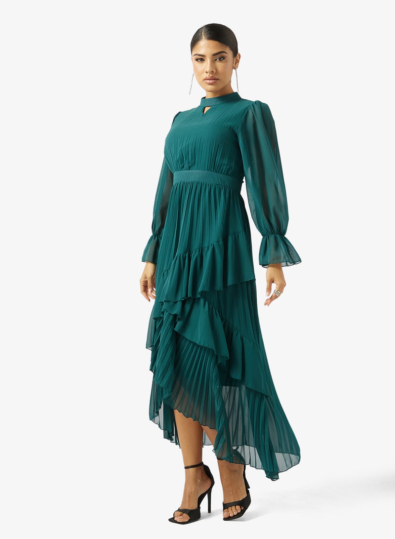 ELLA Asymmetric Ruffled Dress - Image 1